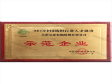 中國紡織行業(yè)人才建設示范企業(yè)獎牌